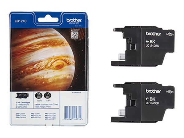 Brother LC1240BKBP2 - 2er-Pack - Schwarz - Original