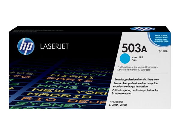 HP Toner Q7581A cyan für HP Color LaserJet 3800