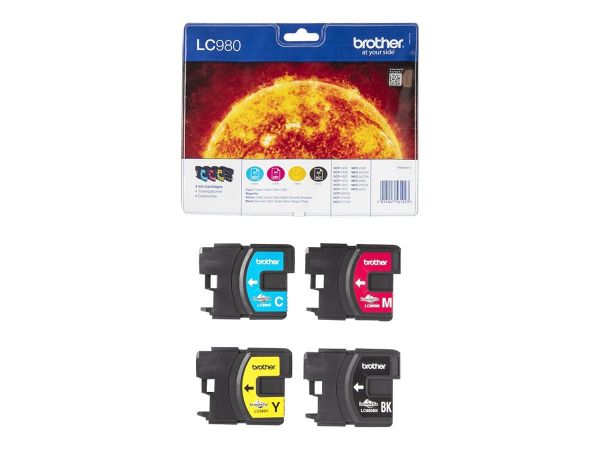 Brother LC980VALBPDR - 4er-Pack - Schwarz, Gelb, Cyan, Magenta