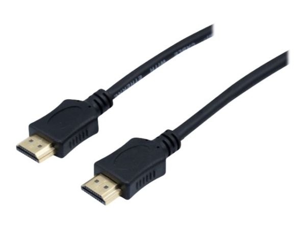 HDMI-Kabel mit Ethernet Highspeed männlich zu HDMI männlich 2 m Schwarz unterstützt 4K 30 Hz