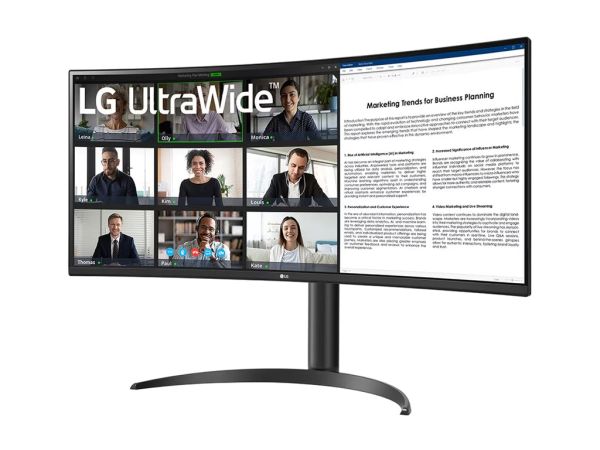 LG UltraWide 34WR55QC-B - LED-Monitor - gebogen - 86.4 cm (34")