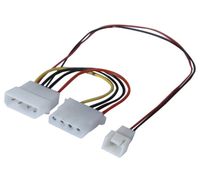 exertis Connect EXC 146851 - 0,25 m - Molex (4-pin) - Molex (4-pin) + Fan (3-pin) - Männlich/Weiblic