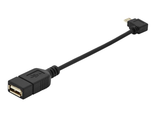 DIGITUS USB Adapter / Konverter, OTG, micro B/St - A/Bu, 0,15m