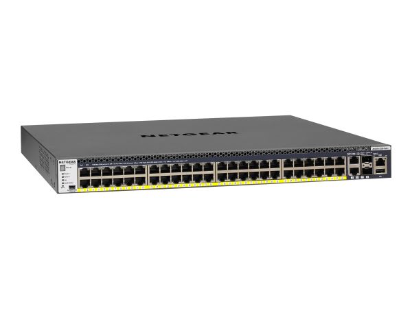 Netgear M4300-52G-PoE+ - Switch - L3 - managed - 2 x 10/100/1000/10000 + 2 x 10 Gigabit SFP+ + 48 x