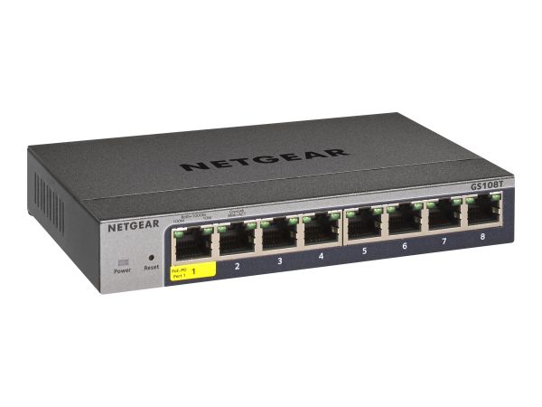 Netgear Smart GS108Tv3 - Switch - Smart - 8 x 10/100/1000