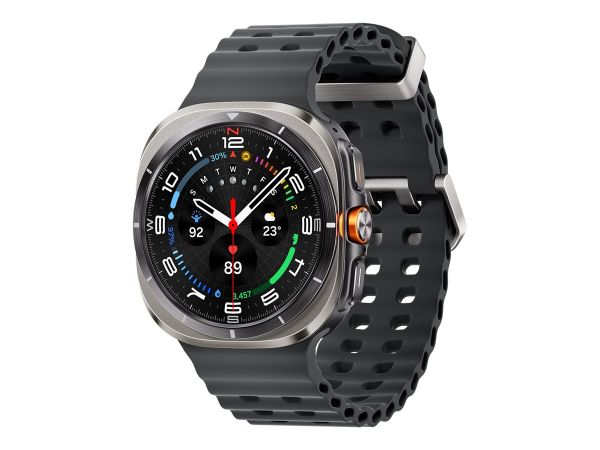 Samsung Galaxy Watch Ultra - 47 mm - Titan - intelligente Uhr mit Marineband - Gummi - Dark Gray - B