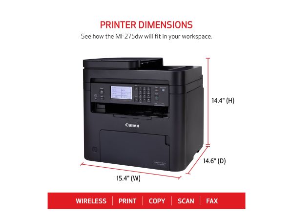 Canon i-SENSYS MF275dw - Multifunktionsdrucker - s/w - Laser - A4 (210 x 297 mm)