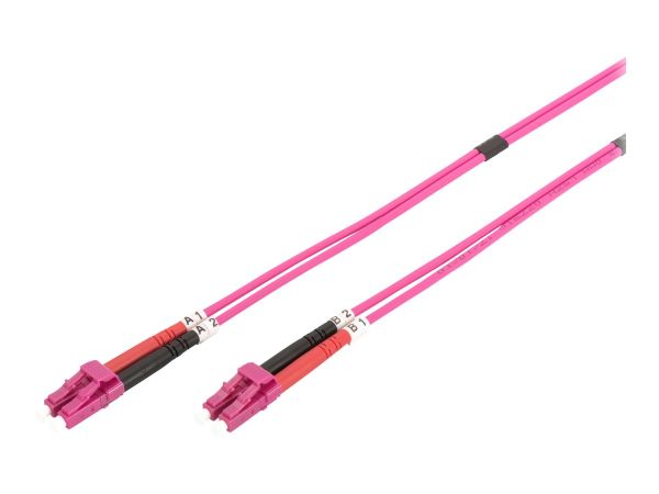 LWL Patchkabel 1,0m 50/125µ violett OM4 SC-Duplex-Stecker -> SC-Duplex-Stecker