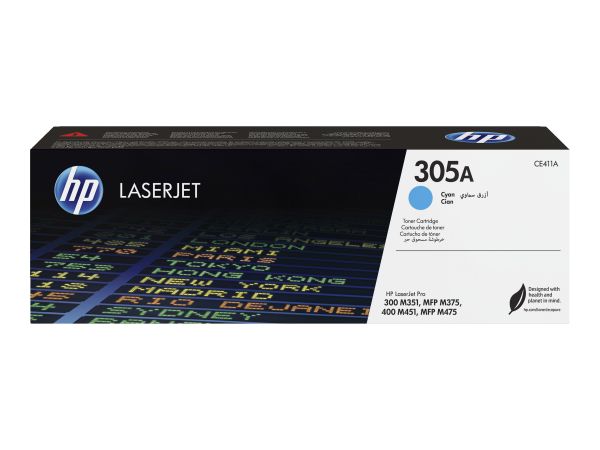 HP Toner 305A cyan für LaserJet Pro M351a/M375nw/M451dn ca. 2.500 Seiten