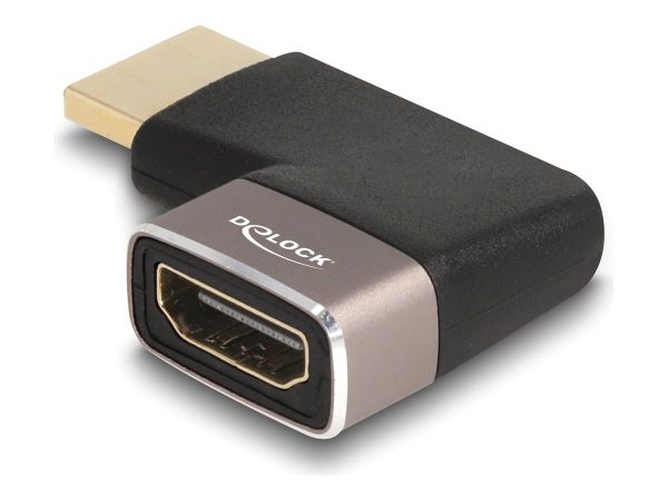 Delock Highspeed - HDMI-Adapter mit Ethernet - HDMI männlich zu HDMI weiblich nach rechts abgewinkel