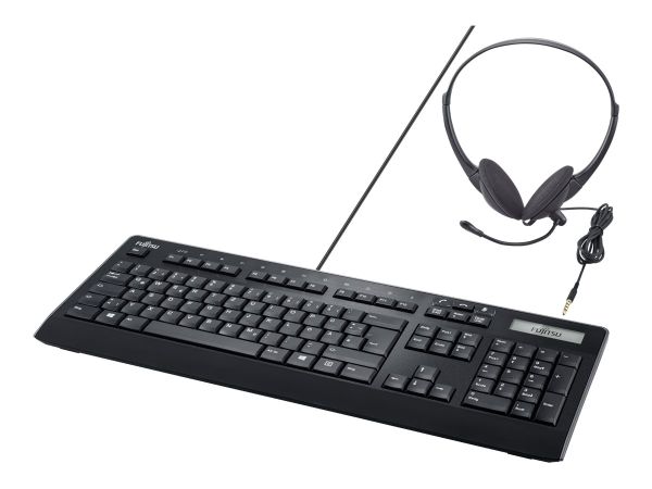 Fujitsu KB950 Phone - Set aus Tastatur und Kopfhörer