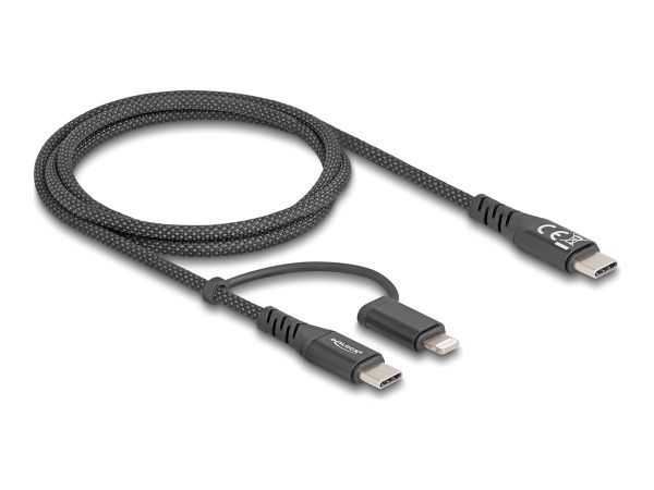 Delock USB-Kabel - 24 pin USB-C (M) zu Lightning, 24 pin USB-C (M)