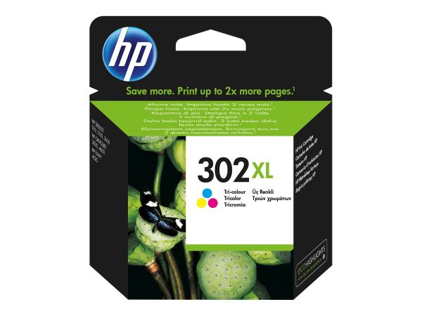 HP 302XL - 8 ml - Hohe Ergiebigkeit - Farbe (Cyan, Magenta, Gelb)