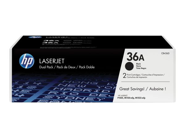 HP Toner CB436AD schwarz 2er-Pack f. HP LaserJet M1522xx/HP LaserJet P1505xx