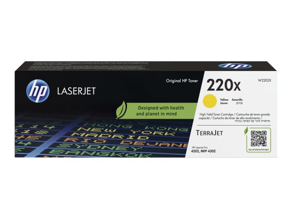 HP 220X - Hohe Ergiebigkeit - Gelb - original - LaserJet - Box - Tonerpatrone (W2202X)