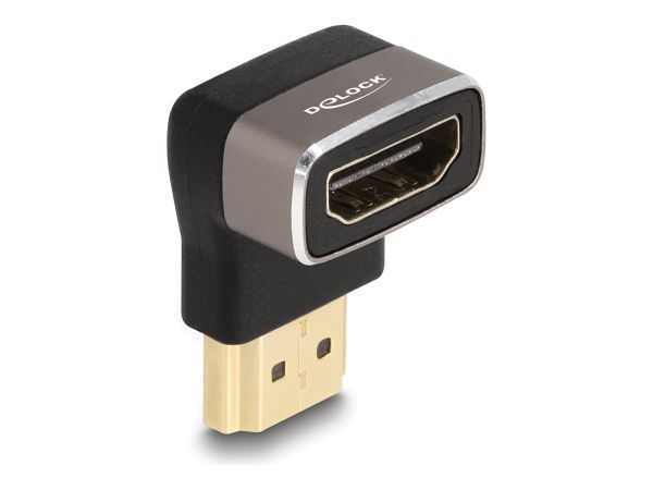 Delock Highspeed - HDMI-Adapter mit Ethernet - HDMI männlich zu HDMI weiblich nach oben angewinkelt