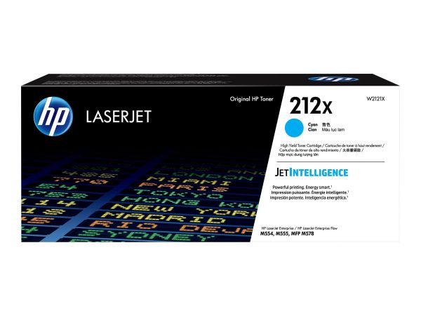 HP 212X - Hohe Ergiebigkeit - Cyan - original - LaserJet - Tonerpatrone (W2121X)