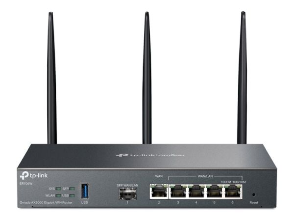 TP-LINK Omada ER706W V1 Wireless WiFi 6 Router 4-Port-Switch