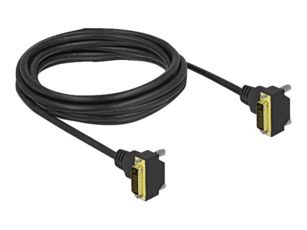 Delock DVI-Kabel - Dual Link - DVI-D (M) gewinkelt zu DVI-D (M)