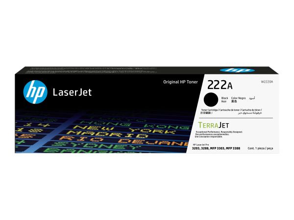 HP 222A - Schwarz - original - LaserJet - Tonerpatrone (W2220A)