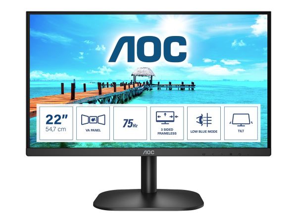 AOC 22B2H/EU - LED-Monitor - 55 cm (22") (21.5" sichtbar)