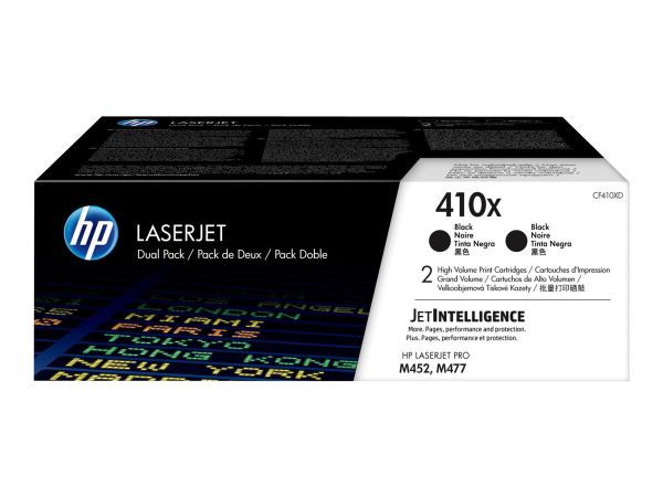 HP 410X - 2er-Pack - Hohe Ergiebigkeit - Schwarz - Original - LaserJet - Tonerpatrone (CF410XD)