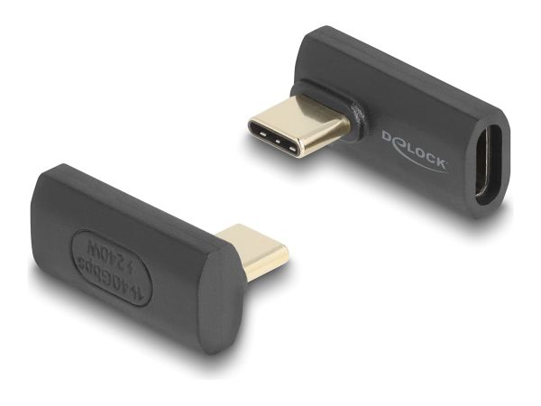 Delock USB-Adapter - 24 pin USB-C (M) links/rechts abgewinkelt zu 24 pin USB-C (W)