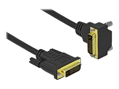 Delock DVI-Kabel - Dual Link - DVI-D (M) gewinkelt zu DVI-D (M)