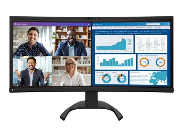 EIZO FlexScan EV3450XC-BK - Mit FlexStand - LED-Monitor - gebogen - 86.4 cm (34")