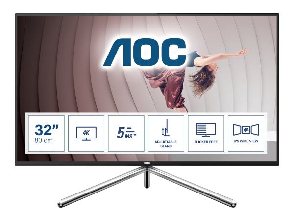 AOC U32U1 - LED-Monitor - 80 cm (31.5") - 3840 x 2160 4K @ 60 Hz