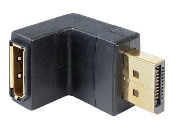 Delock Adapter DisplayPort Stecker > DisplayPort Buchse gewinkelt unten - DisplayPort-Adapter - Disp