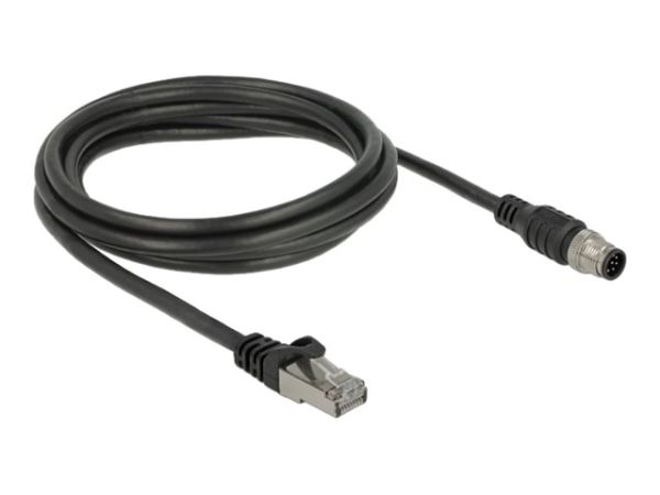 Delock Patch-Kabel - 8-polig M12 (M) zu RJ-45 (M)