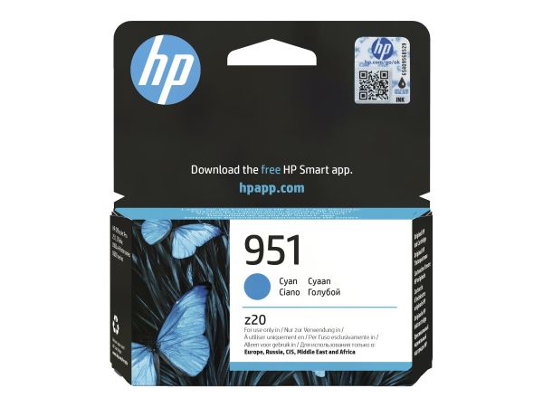 HP Tintenpatrone 951 cyan f. HP Officejet Pro 251dw/276dw/8100e