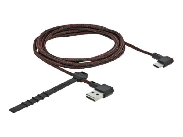 Delock Easy - USB-Kabel - USB (M) links/rechts abgewinkelt, umkehrbar zu 24 pin USB-C (M)