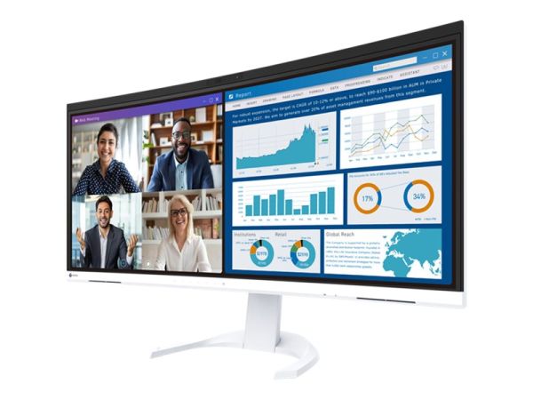 EIZO FlexScan EV3450XC-WT - Mit FlexStand - LED-Monitor - gebogen - 86.4 cm (34")