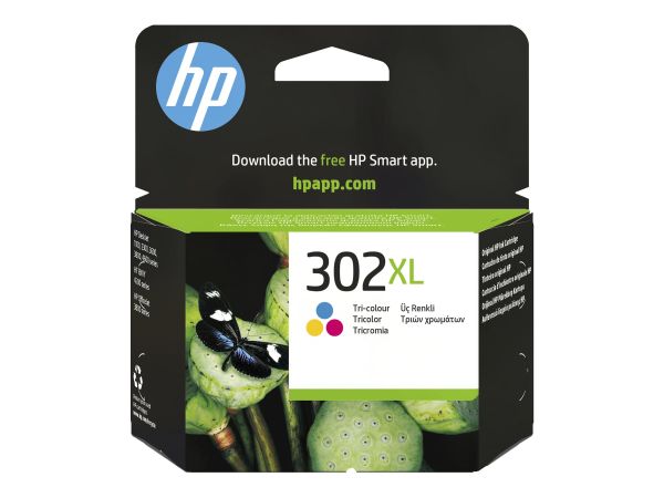 HP 302XL - 8 ml - Hohe Ergiebigkeit - Farbe (Cyan, Magenta, Gelb)