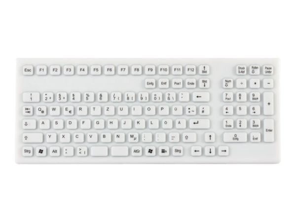 Tastatur TKG-106-IP68-WHITE-USB-DE weiß USB Schutzgrad IP68