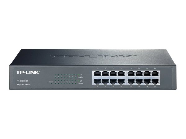 Switch TL-SG1016D 16-Port 19"(1U) Gigabit-RJ-45-Ports Auto-MDI