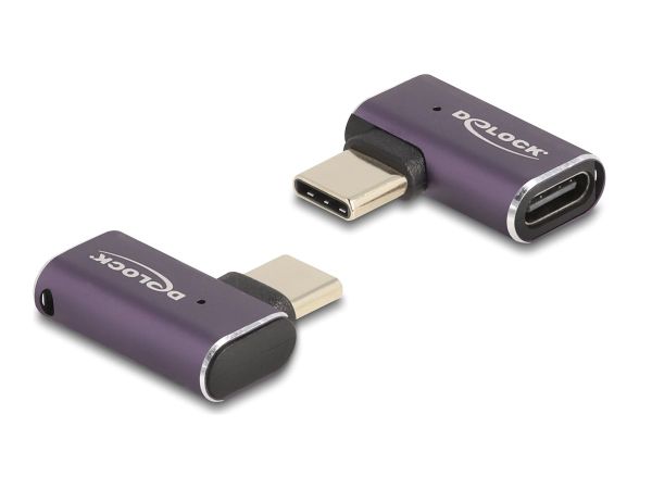 Delock USB-Adapter - 24 pin USB-C (M) links/rechts abgewinkelt zu 24 pin USB-C (W)