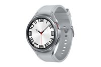 Samsung Galaxy Watch6 Classic - 47 mm - intelligente Uhr mit Band - Hybrid-Eco-Leder - Silber - Band