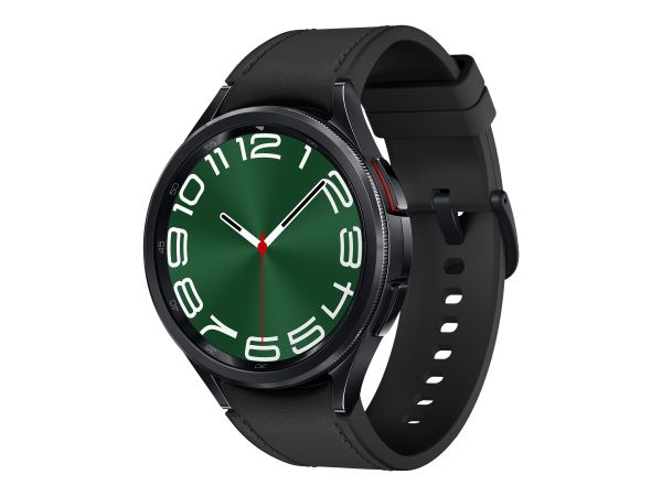 Samsung Galaxy Watch6 Classic - 47 mm - intelligente Uhr mit Band - Hybrid-Eco-Leder - schwarz - Ban