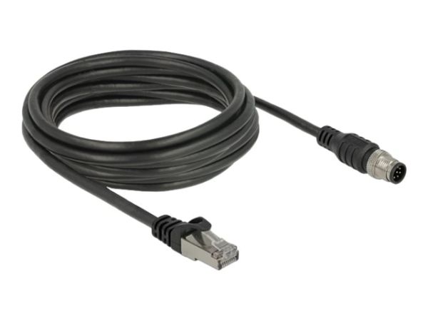 Delock Patch-Kabel - 8-polig M12 (M) zu RJ-45 (M)