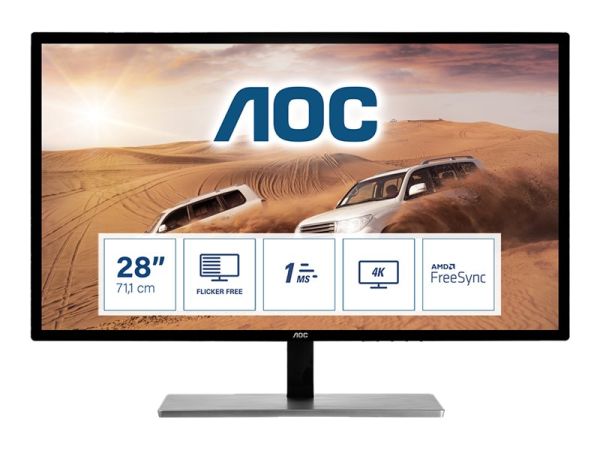 AOC U2879VF - LED-Monitor - 71.1 cm (28") - 3840 x 2160 4K UHD (2160p)