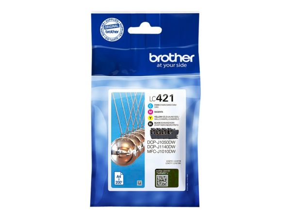 Brother LC421 Value Pack - 4er-Pack - Schwarz, Cyan, Magenta, Gelb