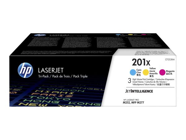 HP Toner 201X cyan/gelb/magenta 3er-Pack