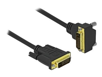 Delock DVI-Kabel - Dual Link - DVI-D (M) gewinkelt zu DVI-D (M)