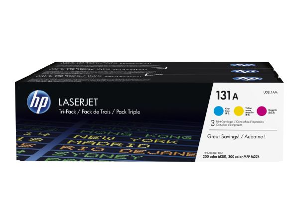 HP 131A - 3er-Pack - Gelb, Cyan, Magenta - original - LaserJet - Tonerpatrone (U0SL1AM)