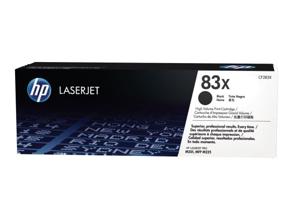 HP 83X - Hohe Ergiebigkeit - Schwarz - original - LaserJet - Tonerpatrone (CF283X)