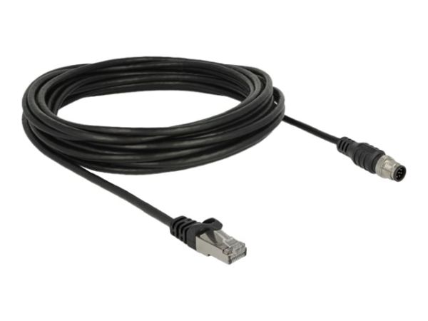 Delock Patch-Kabel - 8-polig M12 (M) zu RJ-45 (M)