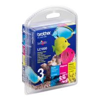 Brother LC1000 RainbowPack - 3er-Pack - Gelb, Cyan, Magenta